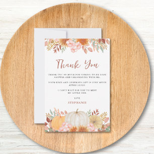 Pumpkin Baby Shower Tack Kort