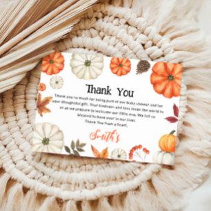 Pumpkin Baby Shower Tack Kort