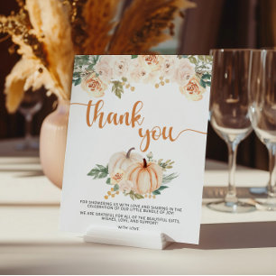 Pumpkin Baby Shower Tack-signatur Poster