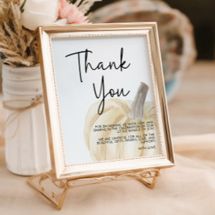 Pumpkin Baby Shower Tack-signatur Poster