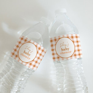 Pumpkin Baby Shower-Vattenflaska etiketter
