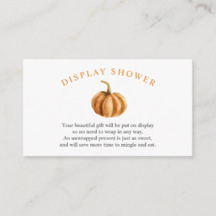 Pumpkin Baby Shower-Visning för infogningskort Tilläggskort
