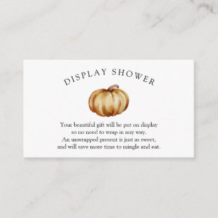 Pumpkin Baby Shower Visning Shower Tilläggskort