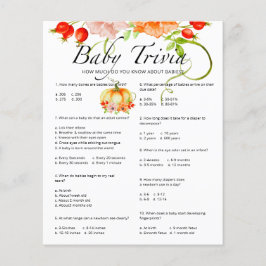 Pumpkin Baby Trivia Baby Shower-spel