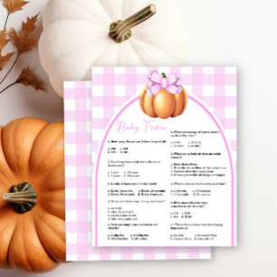 Pumpkin babydusch Baby trivia-spel