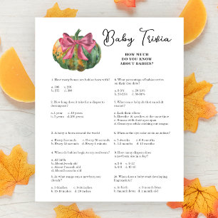 Pumpkin babydusch Baby trivia-spel