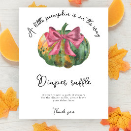 Pumpkin-babydusch Diaper Raffle-lek Poster