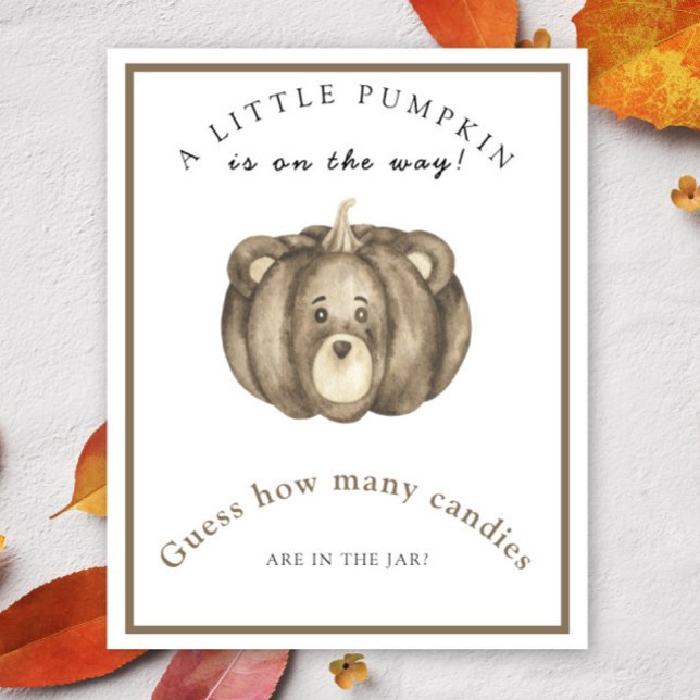 Pumpkin babydusch Gissa hur många kaniner. Poster (Skapare uppladdad)