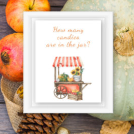 Pumpkin babydusch Gissa hur många kaniner som finn Poster