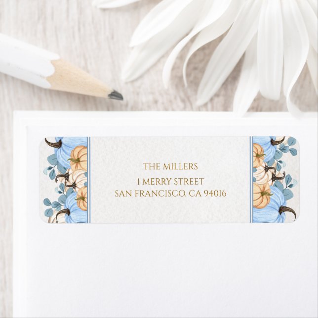 Pumpkin babydusch retur Adressetikett Returadress Etikett (Insitu)