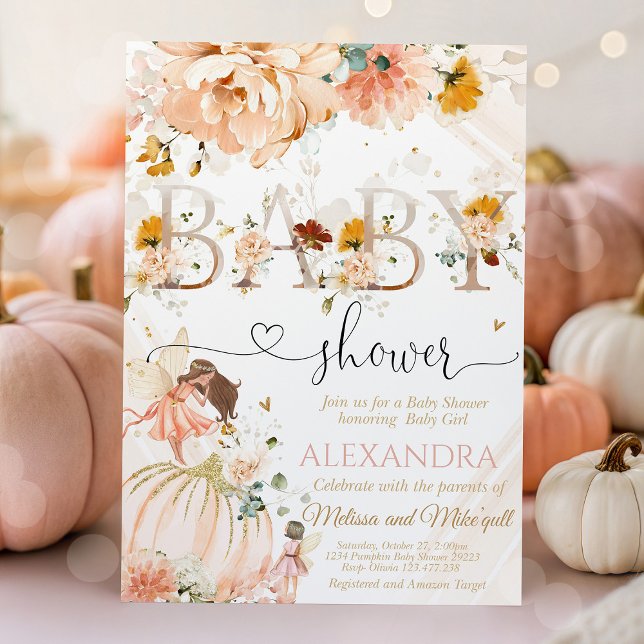 Pumpkin-babyduschen... En liten Pumpkin är på väg. Inbjudningar (Pumpkin Baby Shower - A Little Pumpkin Is On The Way Invitation)