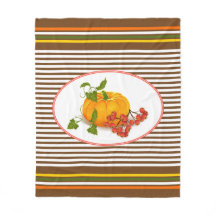 Pumpkin, bär och rand faller Thanksgiving