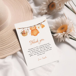Pumpkin barnkläder Baby Shower - tackkort Inbjudningar