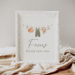 Pumpkin-Barnkläder för babyskor - favoritskylt Poster