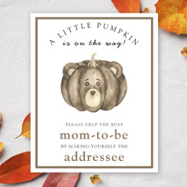 Pumpkin Bear - Hjälp Busy Mamma att be Poster
