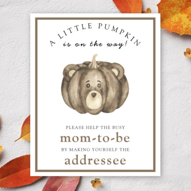 Pumpkin Bear - Hjälp Busy Mamma att be Poster (Skapare uppladdad)