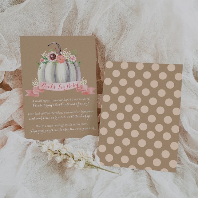 Pumpkin-begärandekort för Bok, Bokar för Baby Tilläggskort (Skapare uppladdad)