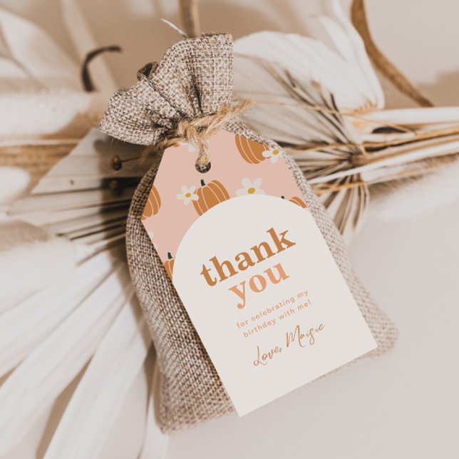 Pumpkin Birthday-favorittagg Presentetikett (Skapare uppladdad)