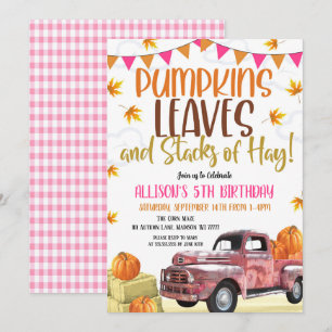 Pumpkin Birthday-inbjudan Inbjudningar