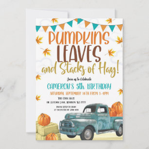 Pumpkin Birthday-inbjudan Inbjudningar