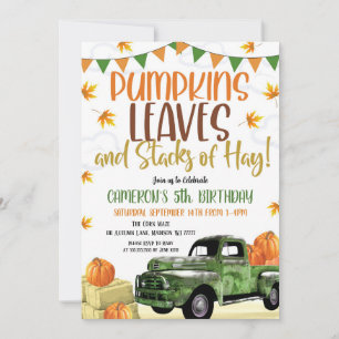 Pumpkin Birthday-inbjudan Inbjudningar