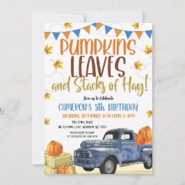 Pumpkin Birthday-inbjudan Inbjudningar