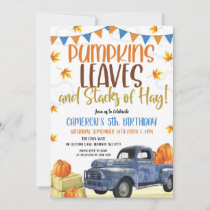 Pumpkin Birthday-inbjudan Inbjudningar
