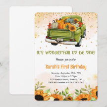 Pumpkin Birthday-inbjudan