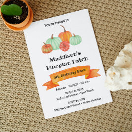 Pumpkin Birthday-inbjudan Inbjudningar