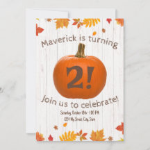 Pumpkin Birthday-inbjudan