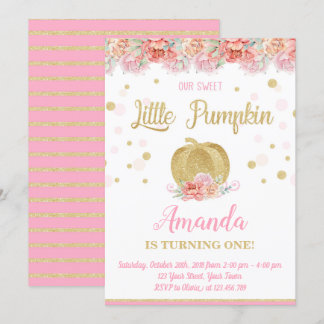 Pumpkin Birthday-inbjudan Inbjudningar