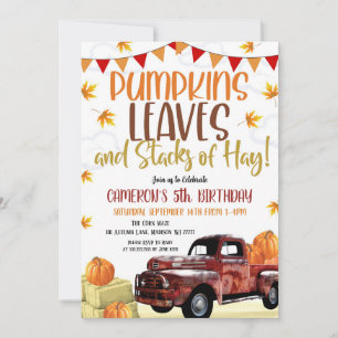 Pumpkin Birthday-inbjudan Inbjudningar