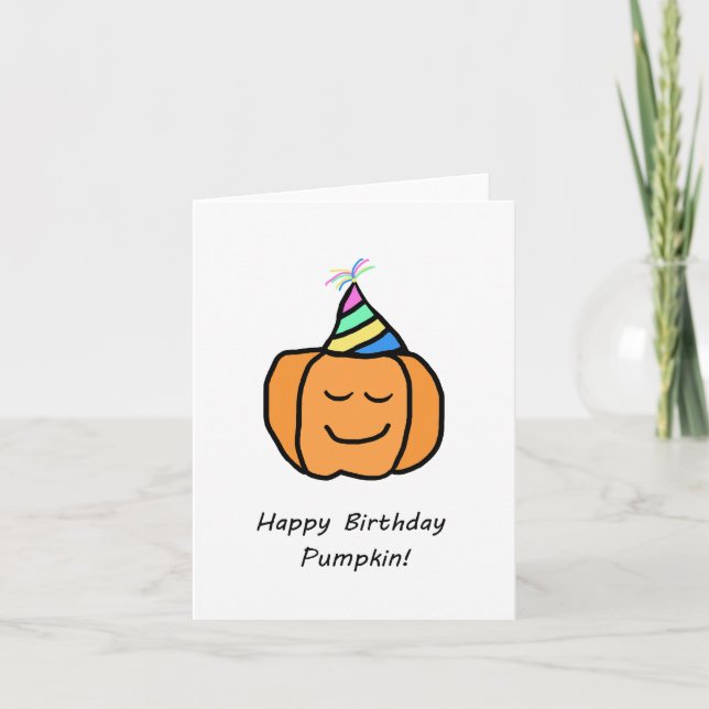 Pumpkin Birthday-kort Kort (Framsida)