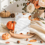Pumpkin Birthday Time Capsule Card Inbjudningar<br><div class="desc">Hämta speciella minnen med det här pumpinfödelseattecknet. Med rustiska vattenfärgspumpor och höstpumpar är denna falldesign perfekt för en liten pumpa första födelsedag eller babydusch. Gäster kan i framtiden skriva önskemål,  förutsägelser eller meddelanden som barnet kan läsa. En meningsfull keepy för säsong firande och milstolpar för födelsedagar.</div>