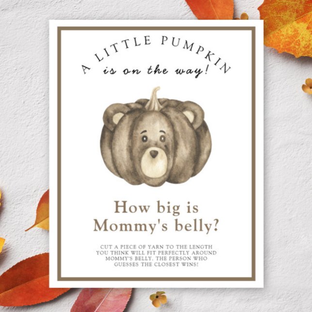 Pumpkin-björn Hur stort är mamma-belly-spelet? Poster (Skapare uppladdad)