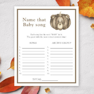 Pumpkin björn - Namn den Baby Sång