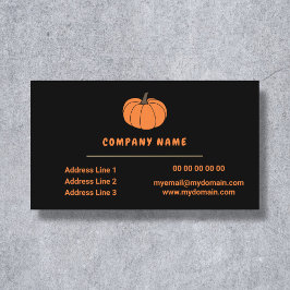 Pumpkin Black Affärskort Visitkort