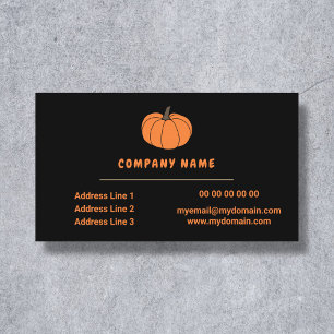 Pumpkin Black Affärskort Visitkort