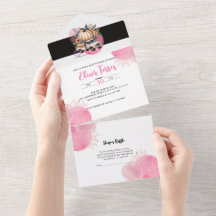 Pumpkin Black Rosa Blommigt Lastbil Baby Shower Ga