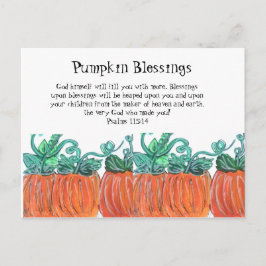 Pumpkin Blessings Vykort
