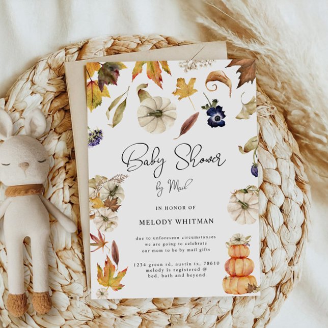 Pumpkin Blommigt Baby Shower by Mail Inbjudningar (Skapare uppladdad)
