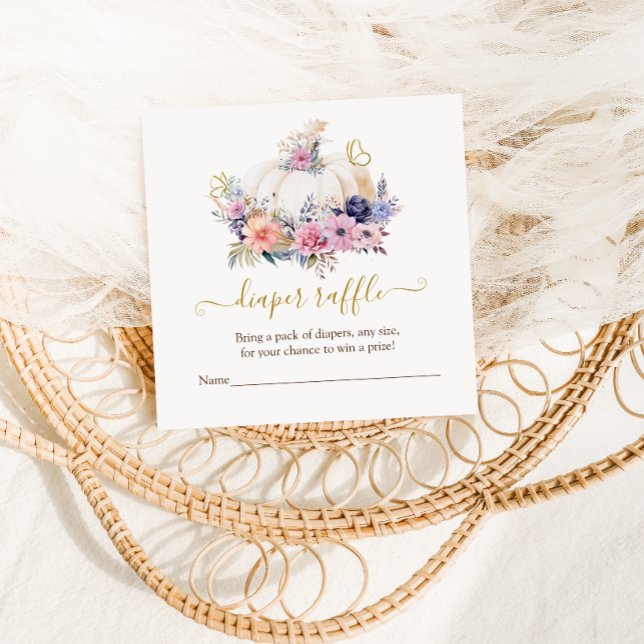 Pumpkin Blommigt Baby Shower (dykkort) Tilläggskort (Skapare uppladdad)