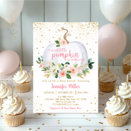 Pumpkin  Blommigt Baby Shower Inbjudningar