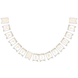 Pumpkin Blommigt Grattis på födelsedagen Banner Vimplar