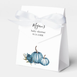 Pumpkin Blue Blommigt Baby Shower Presentaskar