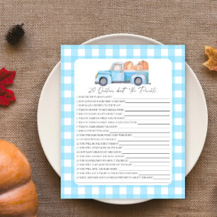Pumpkin Blue car - 20 frågor om föräldrarna