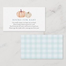 Pumpkin Blue Gingham Bokar för Baby-hölje Tilläggskort