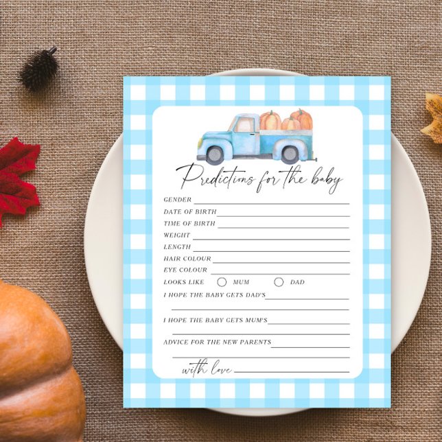 Pumpkin Blue lastbil - Baby-förutsägelser och råd (Skapare uppladdad)