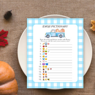 Pumpkin Blue lastbil Emoji pictionary-spel