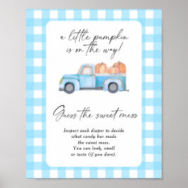 Pumpkin Blue lastbil - gissa den söta  Poster